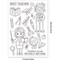 thumbnail image 2 of Teacher Theme Silicone Clear Stamps Transparent Stamps for Birthday Easter Holiday Cards Making DIY Scrapbooking Photo Album Decoration Paper Craft for DIY, 2 of 9