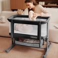 thumbnail image 5 of Babyeap Baby Bassinet for Newborn with Large Storage Basket, Gray, 5 of 11