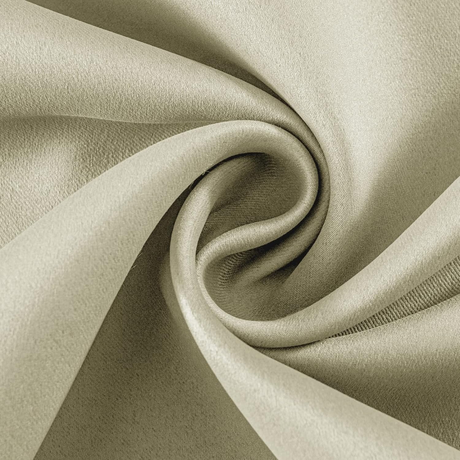 J&V TEXTILES Blackout Curtains 84 Inch Length 2 Panels Set, Thermal Insulated Long Curtains& Drapes 2 Burg, Room Darkening Grommet Grey Curtains for Living Room W55 x L84 Beige