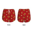 thumbnail image 3 of Balery Gingerbread Man Pantalones cortos deportivos para mujer con forro y dos bolsillos, elásticos, para entrenamiento, gimnasio, yoga-XX-Large, 3 of 7