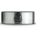 thumbnail image 2 of Tungsten 8-ball ring Band Ring 8mm Men Women Comfort Fit Brushed Gray Flat Cut Black Polished, 2 of 4