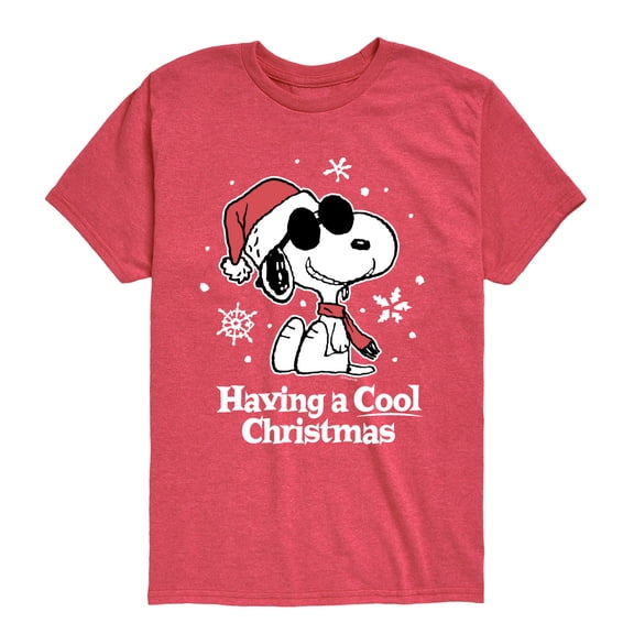 Peanuts - Having a Cool Christmas Boys' Short Sleeve Graphic T-Shirt