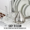 thumbnail image 6 of Weston Stainless Steel Cone and Pestle Set, 2 Quart Capacity, Dishwasher Safe, 1.9-Liter, Silver, 6 of 8