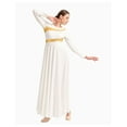 thumbnail image 2 of Women Praise Dance Dress Liturgical Long Sleeve Church Dancewear Metallic Costume Fit Full, 2 of 6