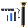 thumbnail image 2 of Kit de cortadoras de cabello para hombres, maquinilla de afeitar de peluquero profesional recargable 4 x peines Tipo T Head Strong Power Shaver para , negro Sunnimix Cortapelos Cortapelos, 2 of 8