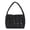 Black, variant on Moontgen Quilted Women Handbag Fashion Plaid Cotton Tote Bag Portable for Travel (Black)