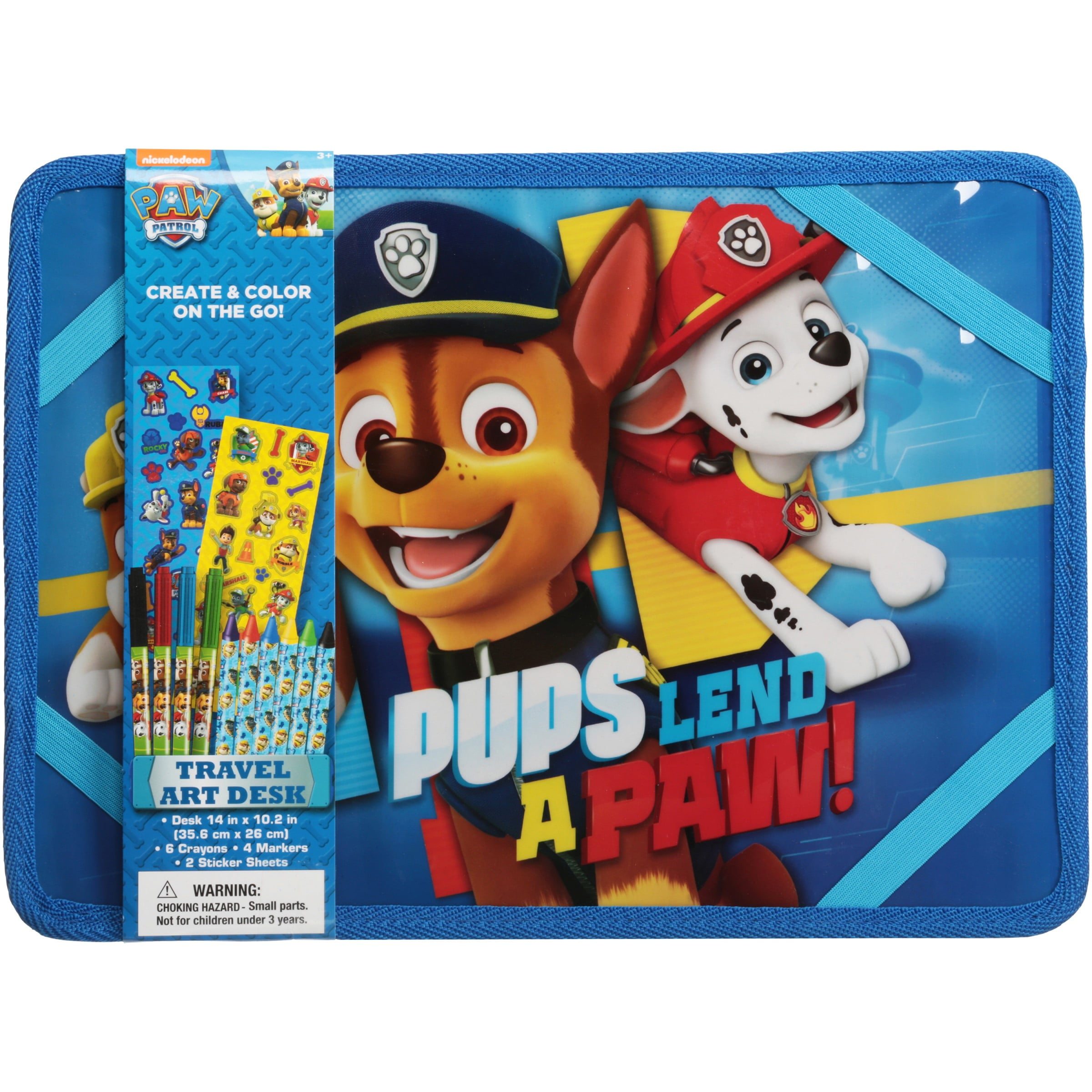 Nickelodeon Paw Patrol Travel Art Desk 13 Pc Pack Walmart Com