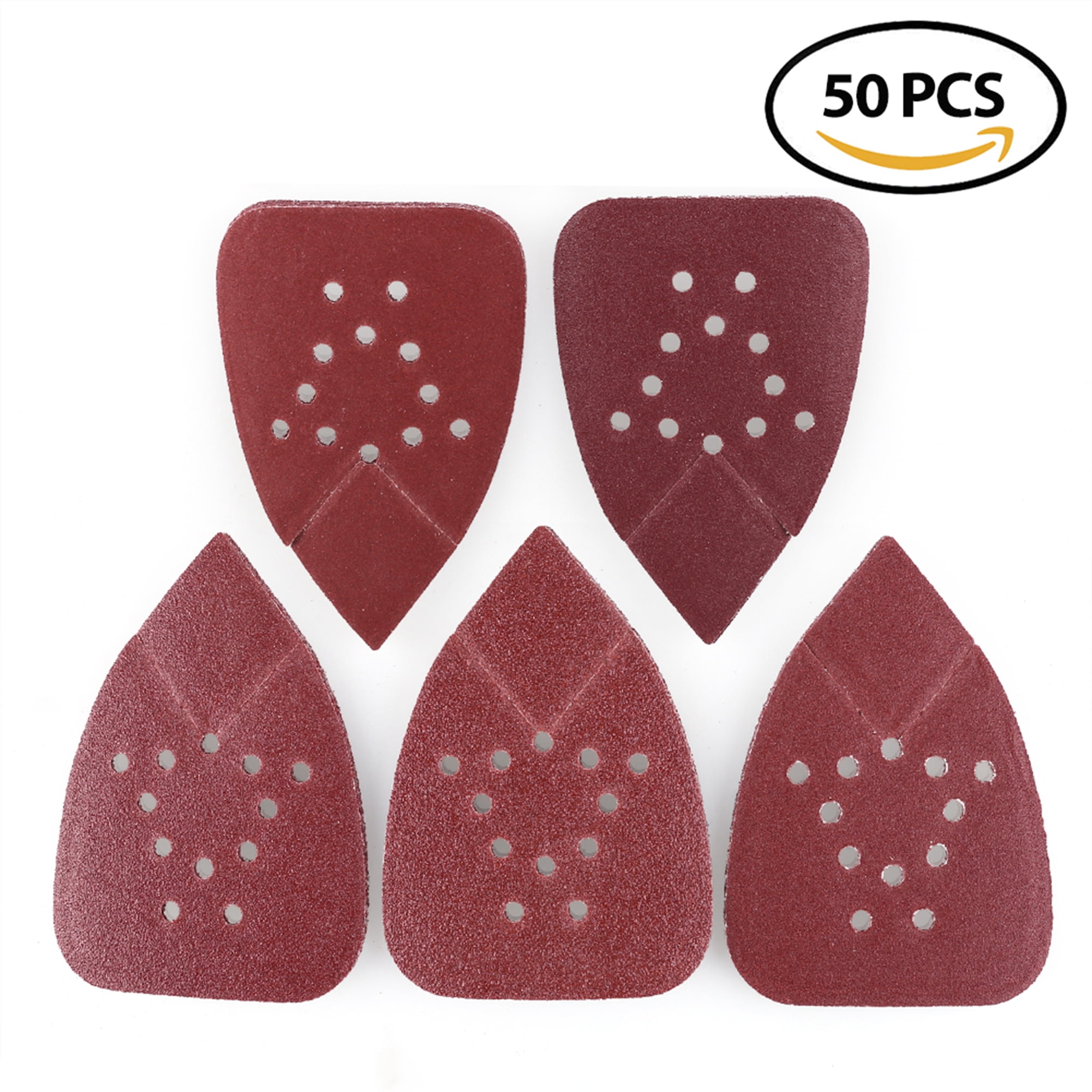 Triangle Sanding Hook /& Loop QTY 10-140mm 80 Grit Detail Sander Sheets