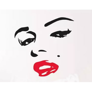 Marilyn Monroe Red Lips 6 Inch Vinyl Car Decal – Classic Movie Sticker for Truck, Car, Tumbler, Cup, Laptop, Decor, Locker, Table, Window