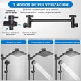 thumbnail image 2 of Regaderas para Baño, 8'' Cabezal de Ducha y 5 Modo de Shower Head Fijas, Regadera Cuadrada de para Baño Alta Presion Modernas con 1.5 m Telefono y Tubo de Extensión, 2 of 8