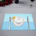 thumbnail image 2 of MKHERT Cute Little Yellow Duck Swim in Water Placemats Table Mats for Dining Room Kitchen Table Decoration 12x18 inch,Set of 4, 2 of 4