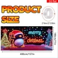 thumbnail image 1 of Christmas Garage Door Cover Background Fluorescent Design 1 Pack With Streamer Rope For Holiday Decor, 1 of 2