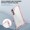 thumbnail image 5 of Allytechgroup Crystal Clear Case for Samsung Galaxy S23, Support Wireless Charging Military Grade Drop Protection Non-Yellowing Anti-Fingerprint Protective Cover Case, Pink, 5 of 7