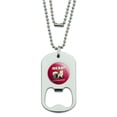 thumbnail image 1 of Head Can You Ever Have Too Much Funny Humor Retro Military Dog Tag Bottle Opener Pendant, 1 of 4