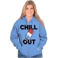 thumbnail image 4 of Retro Chill Out Food Pun Popsicle Zip Up Hoodie Men's Women's Brisco Brands X, 4 of 6