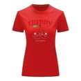 thumbnail image 3 of Playera Blusa De Cerezas Cherry Happy Have A Nice Day Casual Ropa Para Mujer Ropa De Dama Color Rojo Talla Chica Marca Emil SaEs, 3 of 4