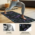 thumbnail image 4 of Black Halloween Ghost Spider Pattern Hot Yoga Mat Towel Non Slip for Hot Yoga - Quick-Drying Yoga Mat Cover with 4 Corner Pockets with Travel Bag - Hot Yoga Towel Non Slip 70"x26", 4 of 6