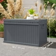 thumbnail image 3 of Outsunny Coffre de Terrasse de 70 Gallons, Coffre de Rangement Extérieur avec Poignées, Gris Foncé, 3 of 10
