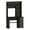 Gray Oak, variant on TUHOME Compu 180 Hutch Desk Engineered Wood Desks in  Black