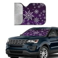 thumbnail image 4 of Bingfone Snowflake Gradient Purple Car Windshield Sun Shade Protector Keep Your Vehicle Cool Sun Shield Visor Cover Foldable For Car Truck Suv-Medium, 4 of 9