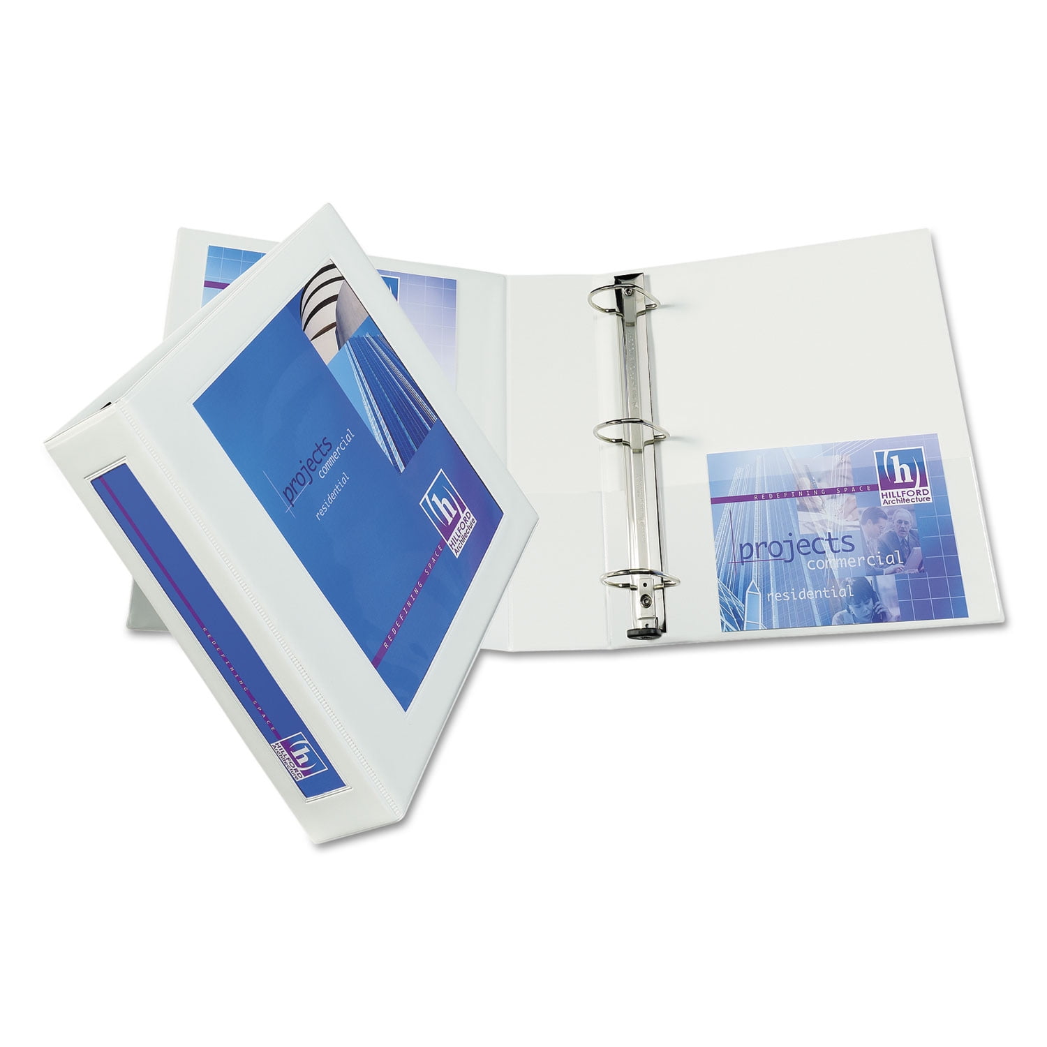Avery Framed View Heavy-Duty Binders, 3 Rings, 2' Capacity, 11 x 8.5, White