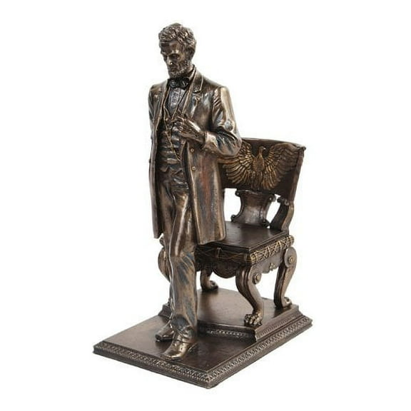 Pacific Giftware Abraham Lincoln Figurine Standing Near Chair with Eagle
