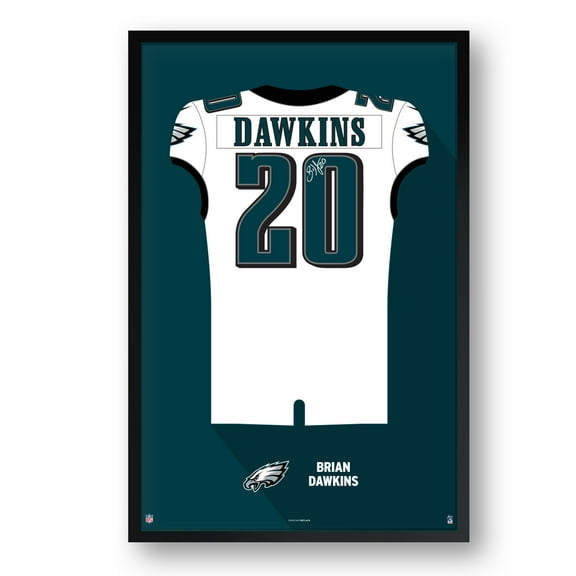 Brian Dawkins Philadelphia Eagles Framed 27" x 39" Retired Jersey Art Print