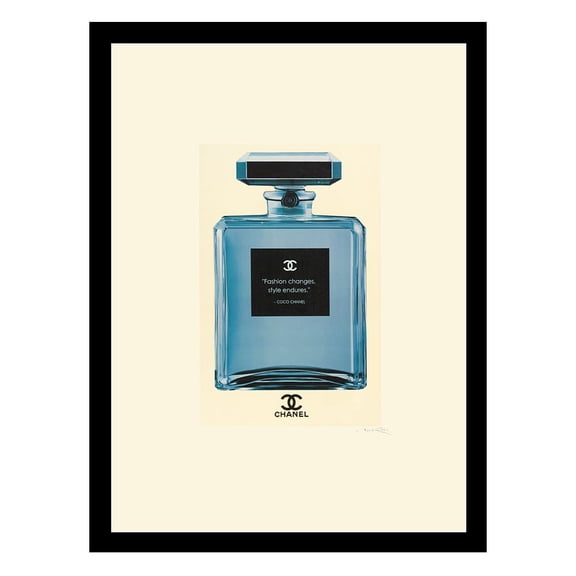 Fashion Glam Perfume Bottle, Classic Quote - Framed Print