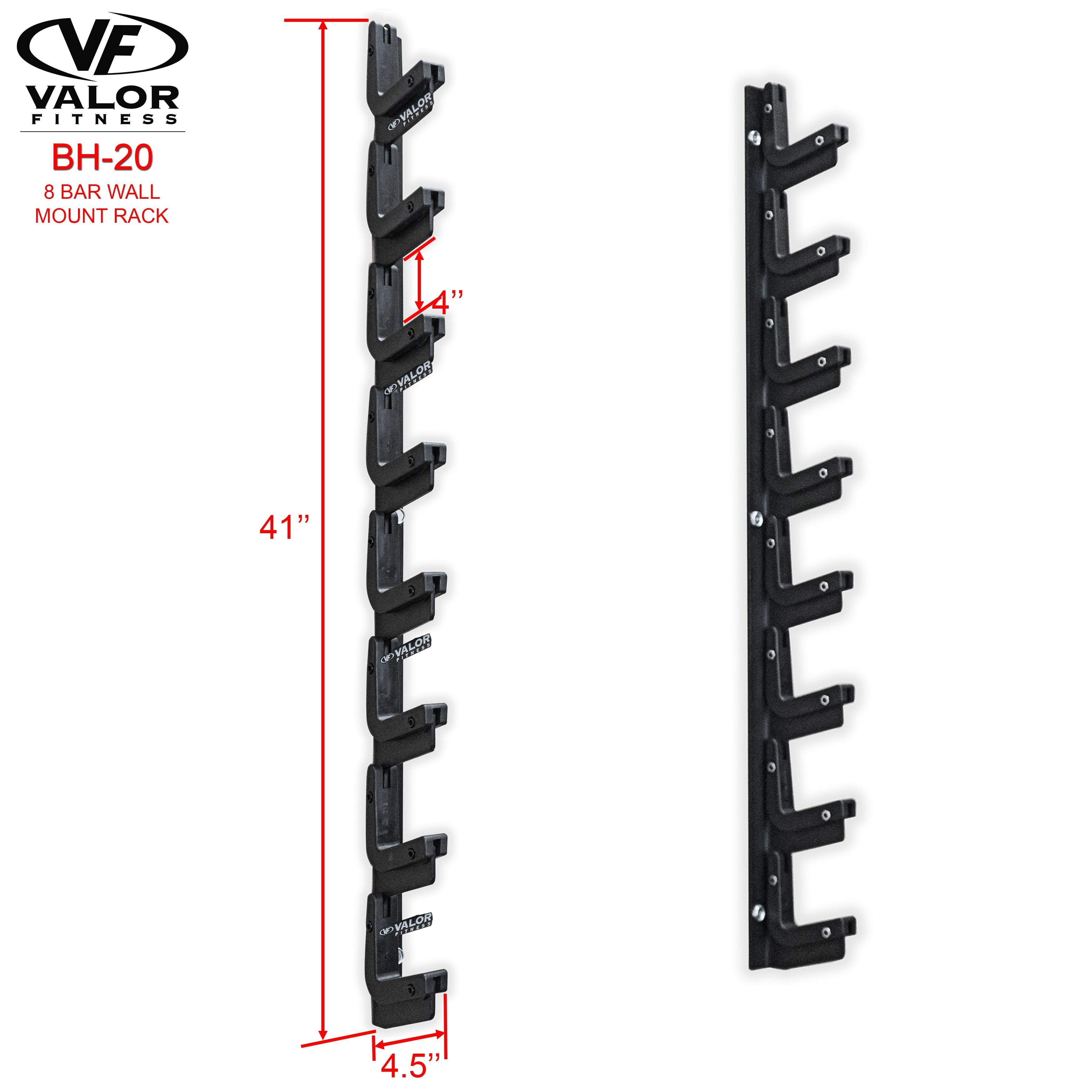 wall mounted olympic bar holder