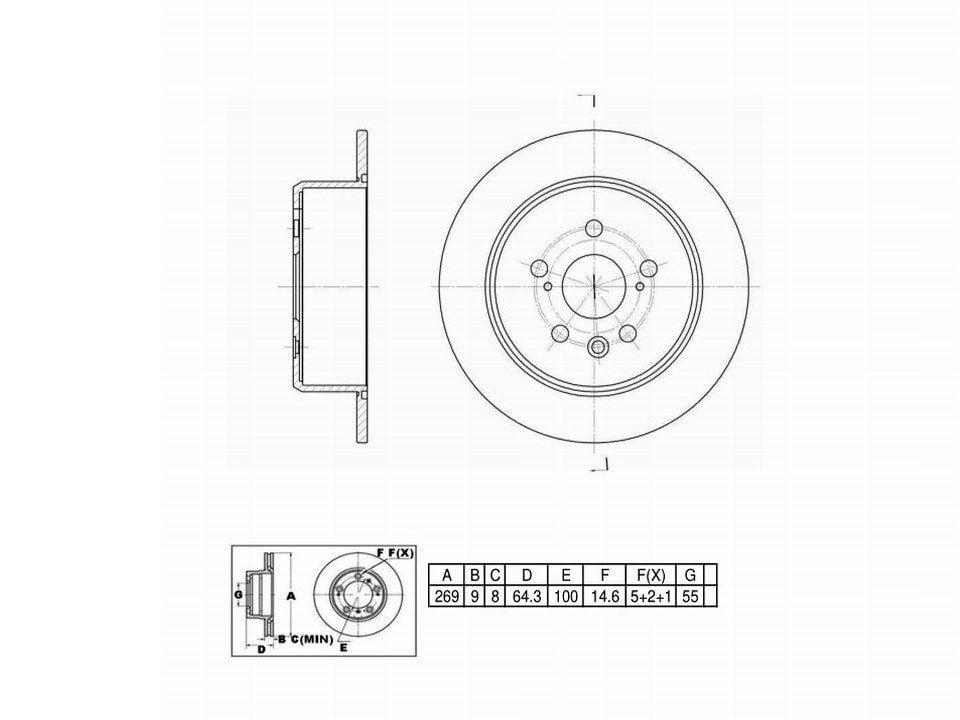 Winstop Brake Rotor, Rear WS228721, Toyota Celica 1999-1996
