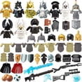 thumbnail image 2 of Accesorios para armas de la época medieval, casco, armadura, escudo, escenas de montaje, bloques de construcción, accesorios de juguete para niños, regalos, 2 of 5