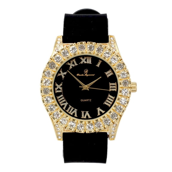 Mens Silver Big Rocks with Roman Numerals Fully Iced Out Spring Summer Colorful Dial Watch - ST10357 RN Single