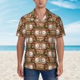 thumbnail image 2 of Fotbe Beautiful Owl Hawaiian Shirt for Men Unisex Summer Beach Casual Short Sleeve Cotton Linen Button Down Shirts-Large, 2 of 5