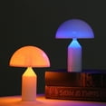 thumbnail image 6 of Touch-Sensitive Mushroom Night Light - Color Changing LED Table Lamp for Bedroom, Kids Room, Desk Decor (7.5 Inch, Battery Powered) multicolor, 6 of 9