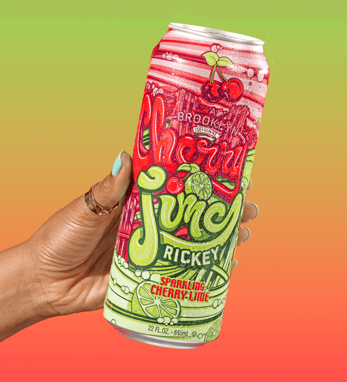 Arizona Cherry Lime Rickey + Arizona Whipped Pineapple Orange Fruit Juice, 22 fl oz Can, 24‑Pack (12 Each)