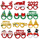 thumbnail image 4 of Adornos navideños Vasos navideños Decoración para fiestas infantiles Productos navideños Marco de gafas con astas de muñeco de nieve, 4 of 4