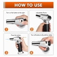thumbnail image 5 of Kitchen Blowtorch Refillable Lighter Adjustable Blowtorch Flame Butane Gas Torch With Safety Lock Kitchen DIY Craft BBQ Baking Crème Brûlée Soldering, 5 of 5