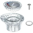 thumbnail image 1 of Shower Knob Handle Kit Compatible with Moen 96782 Chateau, Replacement Shower Knob Handle for Single Handle Bathroom Tub and Shower Handle, Include Screw, Chrome Knob Insert Transparent Transparent, 1 of 5