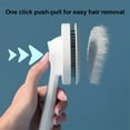 thumbnail image 6 of Tvtnvo Dog Brush for Shedding Cat Brush Pet Brush Self-Cleaning Deshedding Comb with Curved Massaging Needles Non-Slip Handle Removes Loose Hair and Knotss for Dogs Cats 7.1x3.1x2.4in Gray, 6 of 6