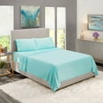 thumbnail image 5 of Clara Clark California King Size Bed Sheets Set - Deep Pocket 4 Piece - 1800 Hotel Luxury Soft Double Brushed Microfiber, Aqua Blue, 5 of 7