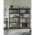 thumbnail image 4 of 2-Pack Heavy Duty 5-Tier Storage Shelves, 2310 lb Capacity, Boltless Adjustable Metal Shelving Unit 17.7x35.4x70.9 Inches, Black, 4 of 13