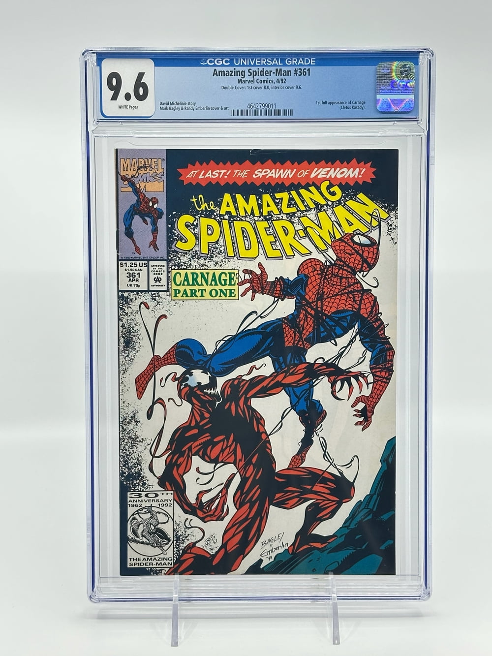 Amazing Spider-Man #361 - CGC 9.6 Comic Book - Walmart.com