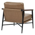 thumbnail image 4 of CHITA Mid Century Modern Accent Chair, Lounge Chair with Wood&Metal, Comfy Upholstered Arm Chairs for Living Room, Saddle Brown, 4 of 9