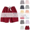 thumbnail image 5 of Cargo Shorts Women Summer Plaid Pajama Shorts for Women, Comfy Loose Fits Casual Bottoms, Elastic Waist Soft Short Pants Loungewear Gray One Size, 5 of 5
