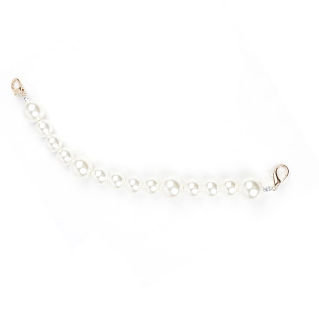 Accesorios de la cadena de perlas de moda liso blanco imitación perla telefónica cadena de tarjetas de San Valentín Día de San Valentín Regalos de cumpleaños para mujeres tipo 2 2 piezas kenally AP004769-02