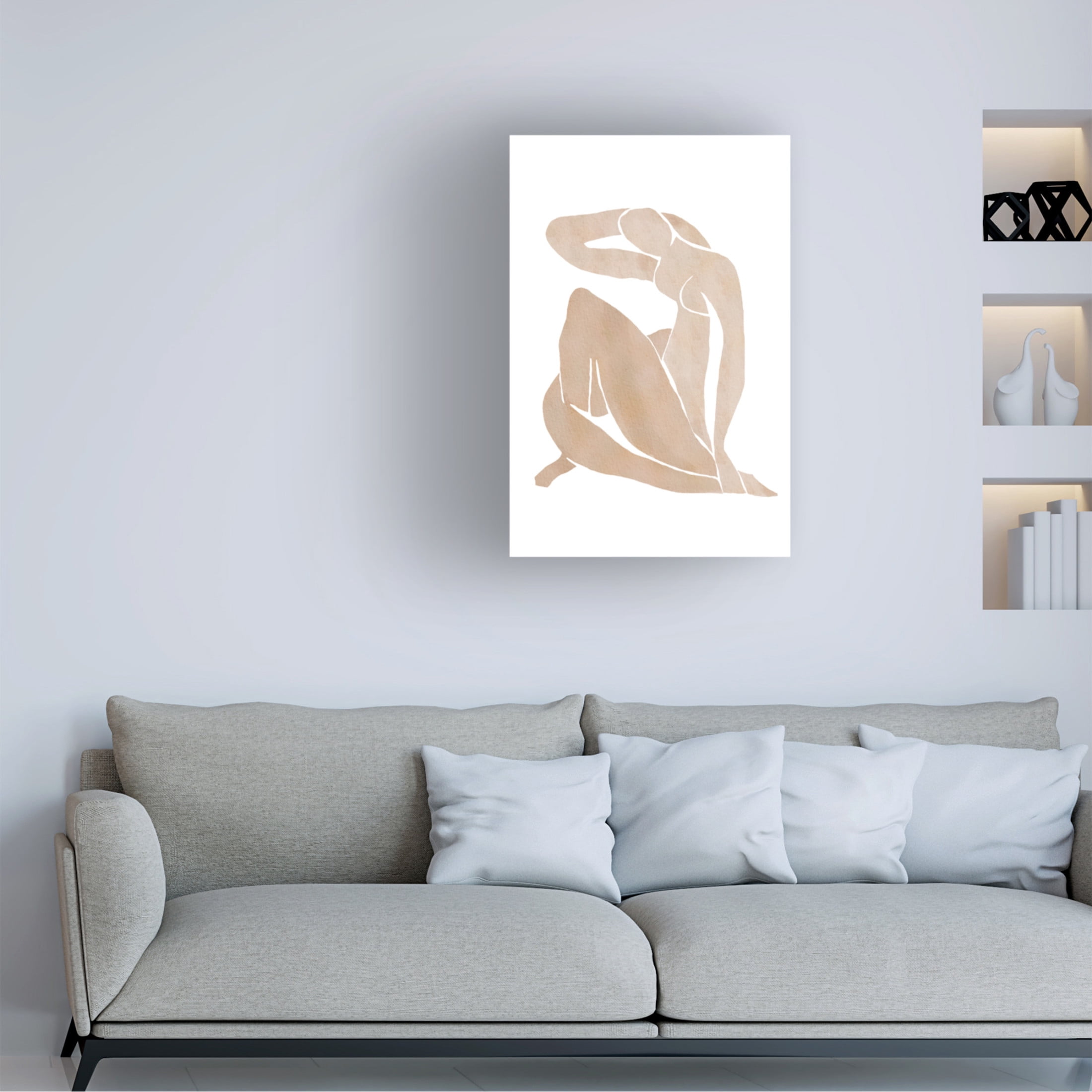 Trademark Fine Art Melloi Art Prints Women Shape Abstract Art Canvas Wall Art