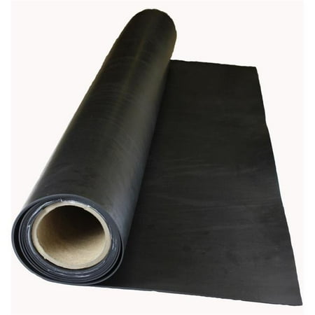 

320-1-8V 6 in. x 1 ft. Butyl Black Rubber Strip - 60A Plain Backing - 0.125 in. Thickness