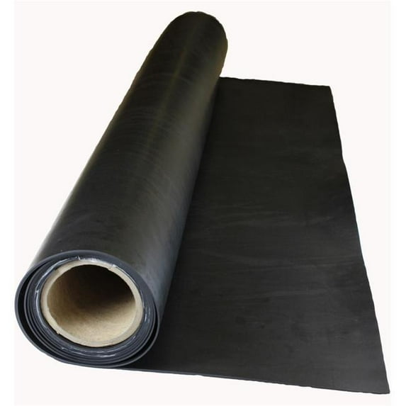 1500-1-8X24X5 24 in. x 5 ft. SBR Rubber Roll - 70A Plain Backing - 0.125 in. Thickness