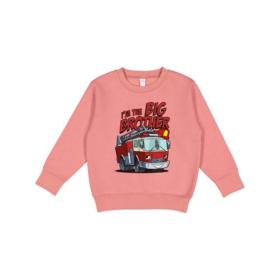 Inktastic Big Brother Fire Truck Toddler Sweatshirt