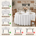 6 Pack Red Tablecloths 90 Inch Round For 36